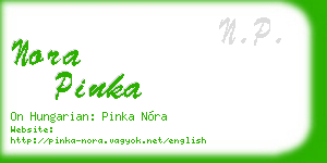 nora pinka business card
