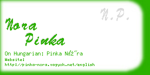 nora pinka business card